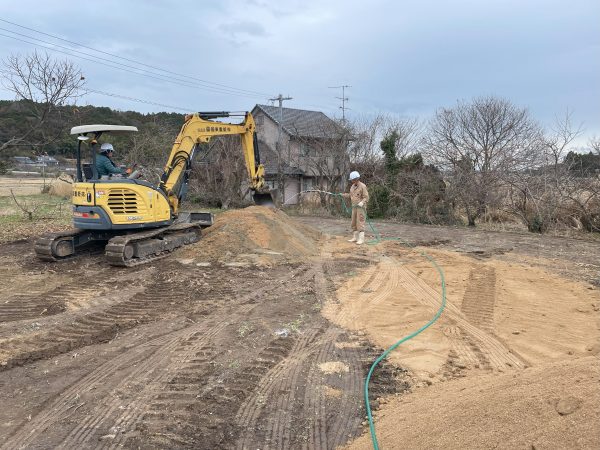 スマート建築真砂土舗装‗撹拌
