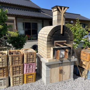 ピザ窯完成 実際に使用したと時の写真