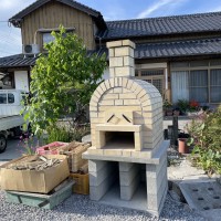 設計図から実現したピザ窯製作